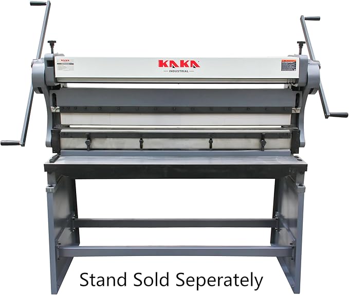 KAKA INDUSTRIAL Heavy Duty Sheet Metal Brake,52 inch 3-in-1 Shear and Slip Roll Combo | 16-Gauge Capacity Industrial Bending Machine with Segment Fingers and Back Gauge for Metal Fabrication