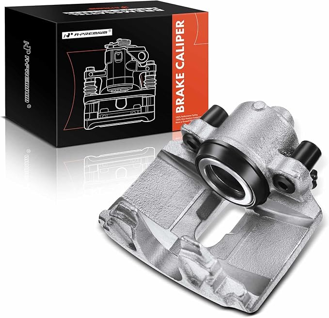 A-Premium Disc Brake Caliper Assembly Compatible with Select Audi Mand Volkswagen Models - A1 11-13, A3 10-13, Beetle 12-19, Bora 05-10, Golf 10-14, For Jetta 05-18, Rabbit 06-09 - Front Left Driver