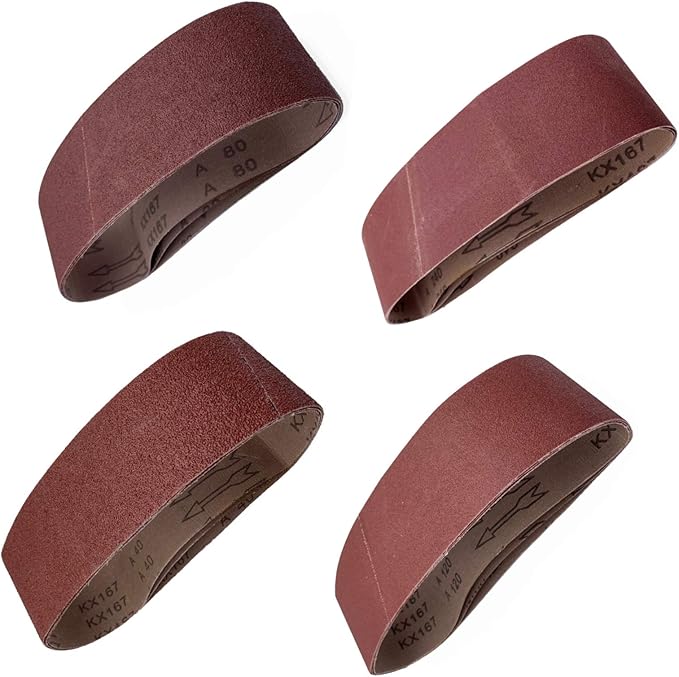 Taokyid 24 PCS 3x24 Sanding Belts, Sandpaper for 3 x 24 Inch Belt Sander,6 Each of 40 80 120 240 Grits