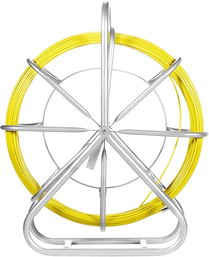 Fish Tape Fiberglass Reel Wire Cable Running Rod Duct Rodder Fishtape Puller 6mm (6mm)