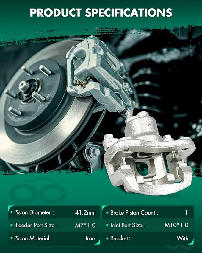 SCITOO Rear Right Brake Caliper With Bracket 19B2782 Compatible For Lexus For RX330 2004-2006 For Lexus For RX350 2007-2009 For Lexus For RX400h 2006-2008 For Toyota For Highlander 2006-2007