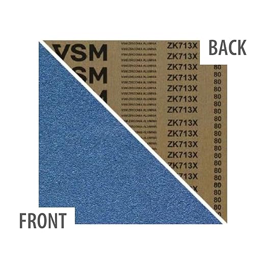 VSM 6-Pack - 2" X 48" 80 Grit (Medium) - Zirconia Alumina Belts, Tear-Resistant Flexible Cloth Backing, Durable, Hand-Held Machine Compatible Sanding Belts