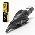 Four Spiral Flute Cobalt Step Drill Bit, 1/8" - 1/2" M35 TiAlN Coating Impact Ready Unibit Step Drill Bit, 1/4" Hex Shank Step Bit for Metal, Stainless Steel, Aluminum, Plastic
