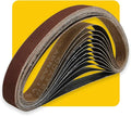 1x30 1 x 30 inch Sanding Belt Pack 1-Inch x 30-Inch,12 Pcs(4 Each of 80 120 150 Grits) Aluminum Oxide for Sander