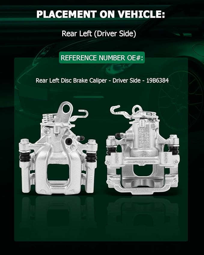 SCITOO Rear Left Brake Caliper With Bracket 19B6384 Compatible For Audi For A3 / For A3 Quattro, For VW For TYPE 1 / For Eos/For Golf/For GTI/For Jetta/For Passat