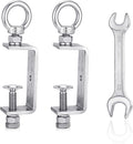 C Clamps – 304 Stainless Steel Beam Clamps with M10 Screw Ring | Adjustable, Rust-Resistant I Beam Clamps for Ring Beams, Welding, Woodworking, Plants & Desk Use. Wide Jaw Openings(75MM)2-Pack
