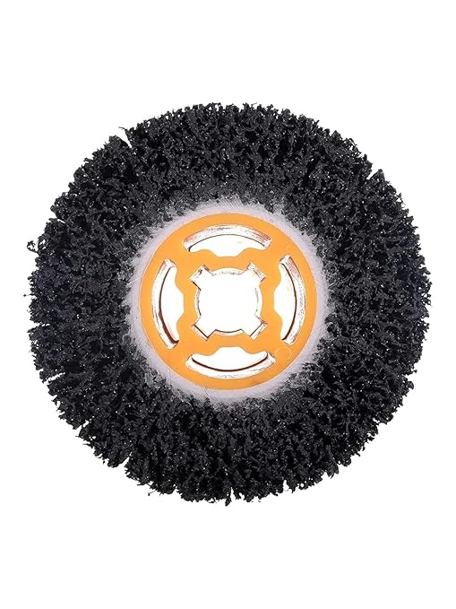 Rocaris 4 Pack Abrasive Drum Paint and Rust Remover, 40 Grit Abrasive Wheel Wire Drawing Polishing Wheel for Wood Metal Surface Polishing, 4.5" x 4"