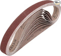 HARFINGTON 3/4 x 12 Inch Sanding Belts, 10 Pcs 80 Grits Aluminum Oxide Abrasive Belt Sander File Belt for Woodworking, Metal Polishing, Knife Sharpener