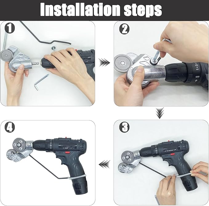 CZS Sheet Metal Cutter Drill Attachment, Electric Drill Shears Attachment Cutter Nibbler, Metal Nibbler Drill Attachment for Cutting Iron, White Sheet, Steel, Copper, Aluminum