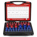 46Pcs Thread Checker, Nut and Bolt Thread Checker Standard and Metric, 24 Inch & 22 Metric Thread Gauge Kit, Suitable for Nut Bolt Size Finder and identifier in Narrow and Tricky Area