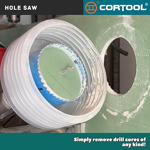 6 Inch Hole Saw with Arbor for Metal and Wood Cutting, Bi-Metal Hole Cutter, 6" Hole Saw Kit for Drywall, Wood, PVC Boards, Fiberglass and Vent Pipes