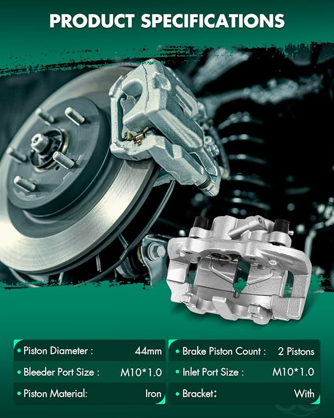 SCITOO 19B3256 Front Right Disc Brake Caliper w/Bracket Fit For Mercedes-Benz For E350 2006-2009,For Mercedes-Benz For R350 2006-2012,For Mercedes-Benz For R500 2006-2007, Double Pistons