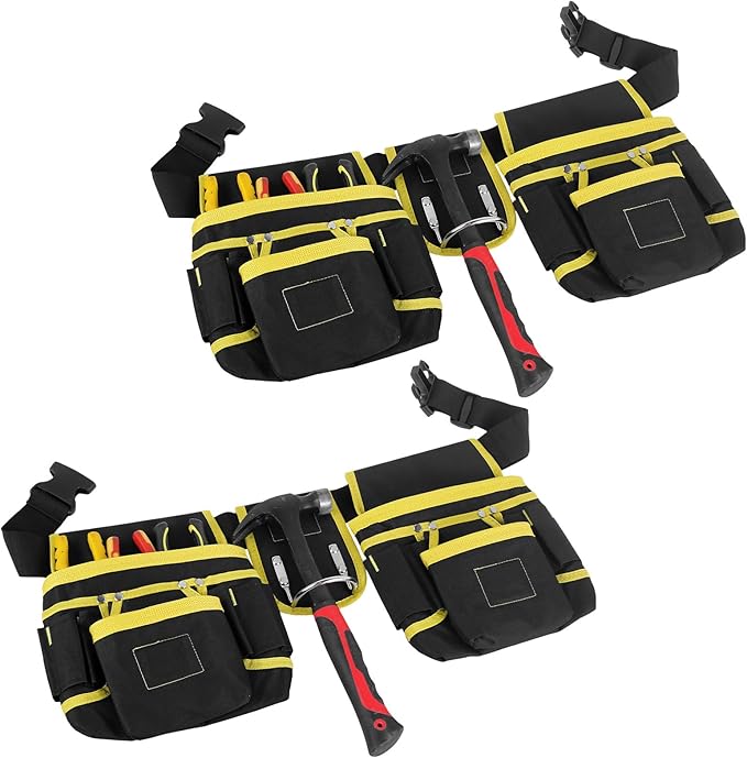 Tool Belt Bag Utility Belt Adjustable Pockets Tool Belts Detachable Work Pouch Bag Heavy Waist Apron Versatile Pouch for Electrician