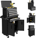 Steelite Tool Chest with Wheels, Large 5-Drawer Tool Box Organizer, Lockable Wheels & Sliding Drawers & Detachable Top & Adjustable Shelf, Metal Rolling Tool Cart for Garage Workshop