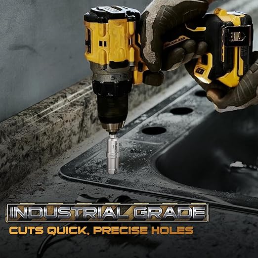 DAIMIT Hole Saw for Metal - Tungsten Carbide Tipped 3/4" Inch(19mm) Hole Cutter with Pilot Drill Bits for Stainless Steel, Iron, Copper, Brass - Heave Duty Hole Saw for High Precision Cutting