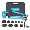 15 Ton Hydraulic Knockout Punch Set with 10 Slug Splitting Dies 1/2" to 4", KO Tools Electrical Conduit Hole Cutter Kit Durable Plastic Case