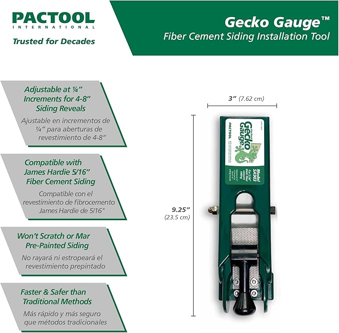 PacTool SS204 Snapper Shear Power Cutter and Gecko Gauge Siding Mounting Kit