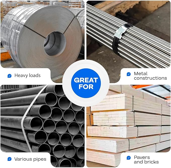 Steel Strapping Coil 1/2" x .020" x 300' (3-Pack), 1100 lbs Break Strength in Self-Dispensed Сardboard Box - Metal Band - Portable Heavy-Duty Banding with Superior Cut-Resistance by IDL Packaging