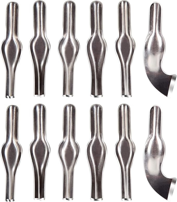 Falling in Art Linoleum Block Cutters - 6 Different Shaped Lino Cutters, Assorted Blades for Printmaking, Precision Carvings(2 Set)