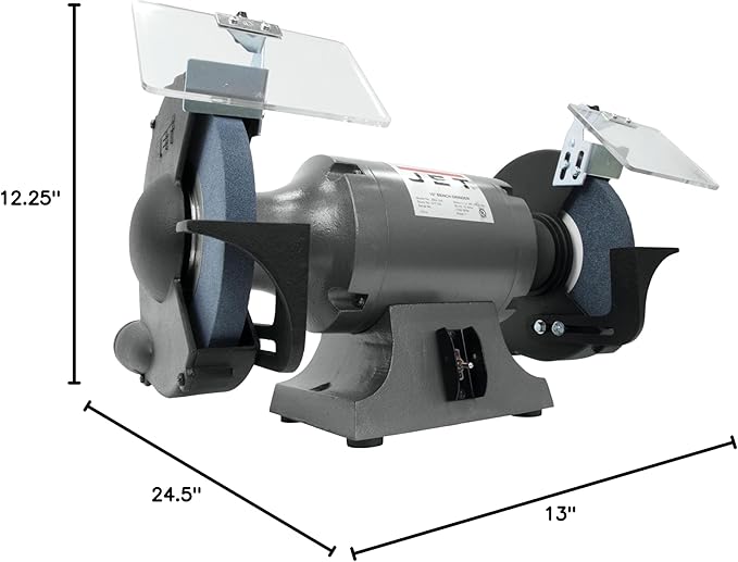 JET 10-Inch Bench Grinder, 1750 RPM, 1 HP, 120V 1Ph (Model JBG-10)