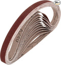 HARFINGTON 1/2 x 18 Inch Sanding Belts, 24 Pcs 240 Grits Aluminum Oxide Abrasive Belt Sander File Belt for Woodworking, Metal Polishing, Knife Sharpener