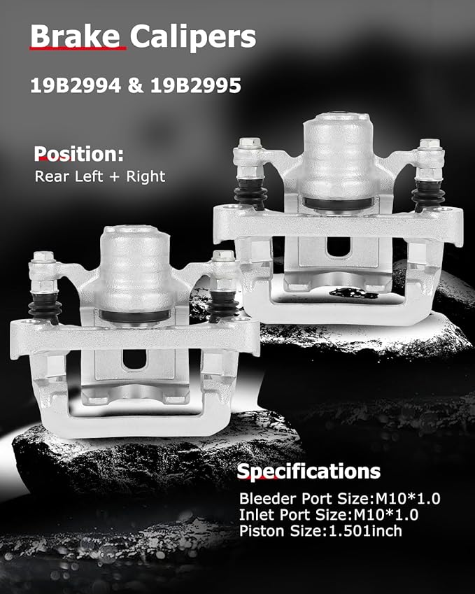 cciyu 19B2994 19B2995 Rear Left & Right Brake Calipers With Bracket For Nissan For Frontier 2005-2018,For Nissan For Xterra 2005-2015,For Suzuki For Equator 2009-2012
