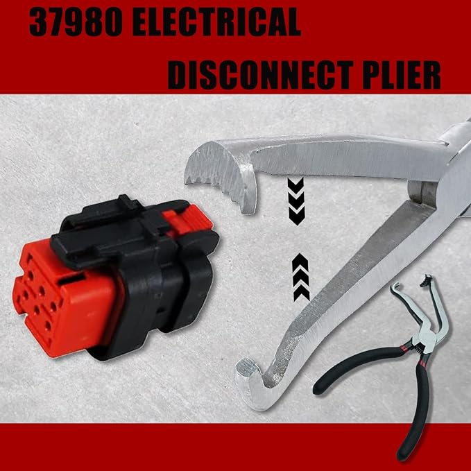 Upgraded Electrical Disconnect Pliers 37980,60 Degree,Automotive Electrical Tools，Electrical Connector Pliers for Cars,Easily Disconnect The Locking Push Tab Electrical Connector
