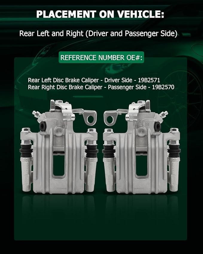 SCITOO 19B2571 19B2570 Rear Left & Right Disc Brake Calipers Assembly w/Bracket For Audi For TT 2000,For Volkswagen For Beetle 1998-2000,For Volkswagen For Golf 1999,For Volkswagen For Jetta 2000