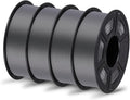 ANYCUBIC PETG Filament 1.75mm Bundle, 3D Printer Filament, Dimensional Accuracy +/- 0.02mm, Exceptional Toughness, Print with Most FDM 3D Printers, 1KG Reusable Spool, 4KG Texture Grey