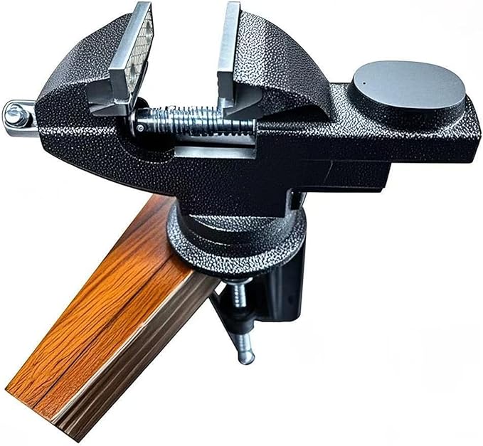 Home Vise Universal Rotate 360° Work Clamp-On Vise Table Small Bench Vice for Jewelers Hobby Clamps Craft Repair Tool Portable Work Bench Vise (mini) (Black, 2.5 INCH)