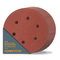 POWERTEC 60 Grit, 50 PK, 6 Inch Sanding Discs – Hook and Loop, 6-Hole Aluminum Oxide Orbital Sander Pads, Woodworking & Paint Round Sandpaper for Random Orbital, Air, Pneumatic & DA Sanders (45206-P2)