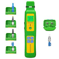 green A-507 Fiber optic identifier 5 in 1 Built in OFI OPM VFL LED RJ45 SC/FC/ST universal interface Optical power meter -70~+10dbm visual fault locator 10KM RJ45 test Cable identifier with LC adapter