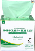 ProGreen Compostable Trash Bags, Extra Thick, Compost Kitchen Bin Bags, Food Scraps Yard Waste Bags, ASTM D6400 BPI and TÜV AUSTRIA Certified (8 Gallon, Pack of 100)