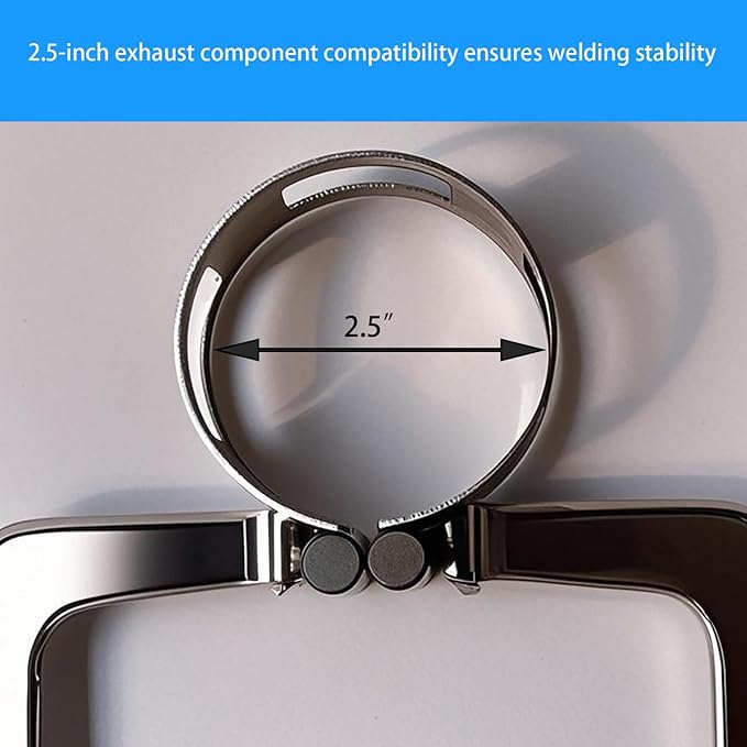 2.5 inchesStainless Steel Exhaust Tack Welding Clamp-On Kit | Heavy-Duty Corrosion-Resistant Tool for Automotive Exhaust Fabrication & Professional Welding Projects (2.5 inches 1PCS)