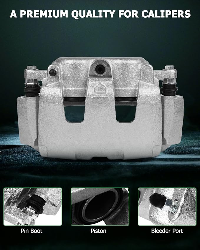 SCITOO 18B5009 18B5008 Front Left & Right Disc Brake Calipers Assembly w/Bracket For Dodge For Dakota 2005-2008,For Dodge For Ram 1500 2006-2008,For Mitsubishi For Raider 2006-2009