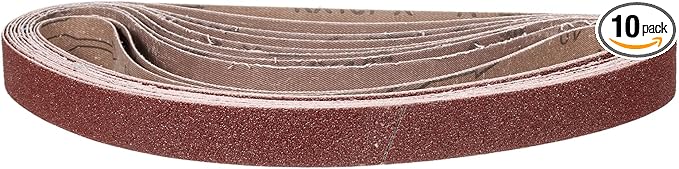1 x 30 Inch Sanding Belt, 10 Pcs 40 Grit Knife Sharpener Belts Work Sharpening for Belt Sander Knife Carving Tool Metal Working