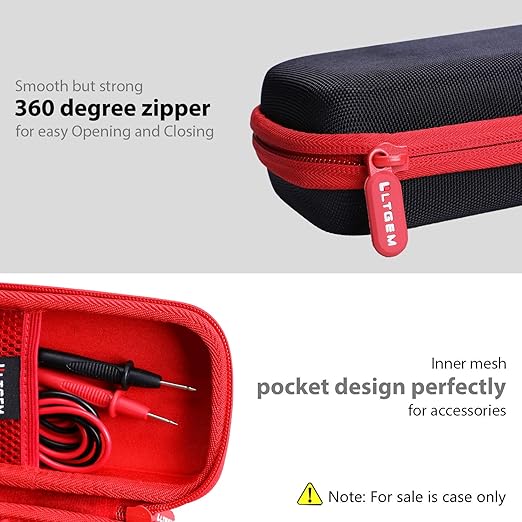 LTGEM EVA Hard Case for Digital Clamp Multimeter Voltage Tester, Compatible with AstroAI 4000 or 2000 Counts/Etekcity MSR-C600/Proster 6000 Counts/KAIWEETS HT206D clamp Meter。