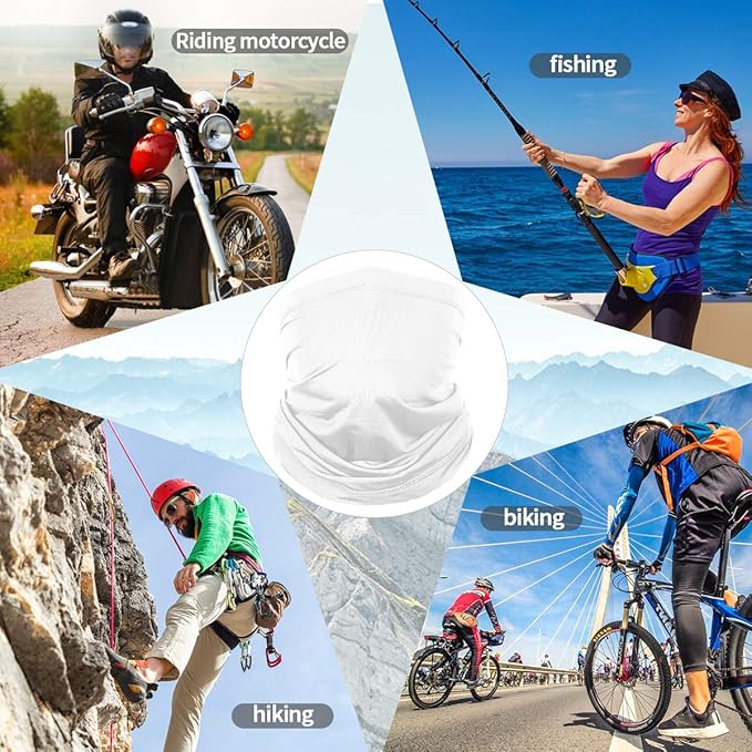 Achiou Cooling Neck Gaiter Face Cover Scarf, UV Protection Mask for Men and Women,Soft Windproof, Hiking Cycling Running
