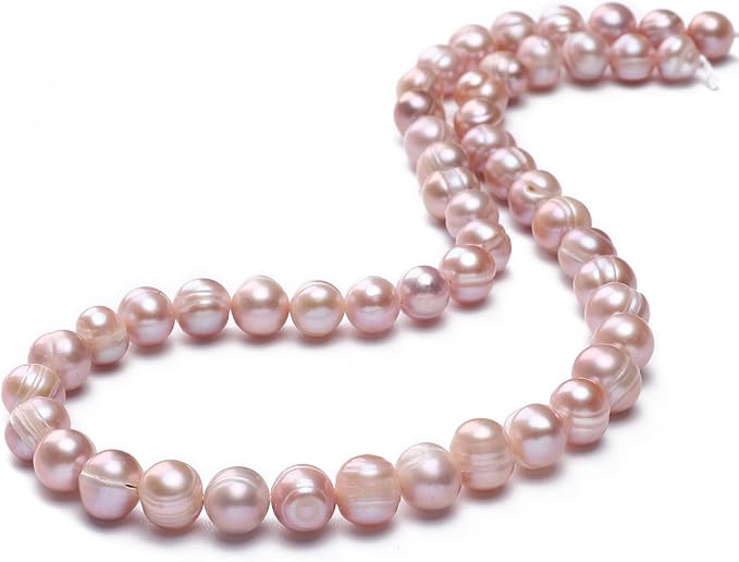 Natural Pearl Beads Potato 7-8mm Purple Freshwater Cultured Loose Gemstone Beads for DIY Jewelry Making 13.8''/Strand HQ