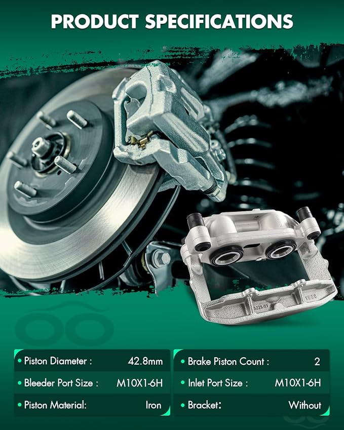 SCITOO Front Left Brake Caliper Without Bracket 192759 Compatible For Audi For A6 2002-2004,For Audi For A6 Quattro 2000-2004,For Audi For A8 Quattro 2001-2003,For Audi For Allroad Quattro 2001-2005
