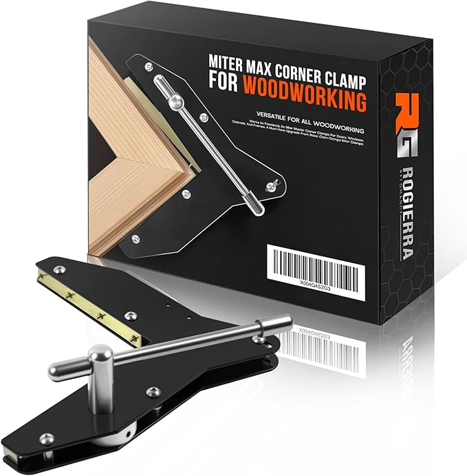 Miter Clamps for Woodworking - Corner Clamps for Window & Door Casing, Picture Frames, Cabinet Trim, DIY Crafting Projects - Secure 90° Angle Grip