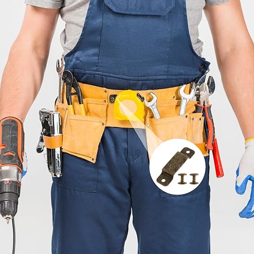 6 Pcs Tape Measure Clip Measuring Tape Holder Metal Measuring Tape Belt Holder Tape Holder for Tool Belt Tape Measure Clips with Rivets with Rivets Tape Measure Hanging Tape Holder for Easy to Carry