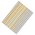 Drill Bit, 9/64" Cutting Diameter, 4341 HSS TiN Coated 135° Cutting Angle Jobber Bits - (Applications: for Drilling Soft Metal Plastic Wood), 20-Pieces