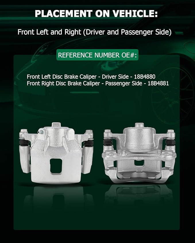 SCITOO 18B4881 18B4880 Disc Brake Calipers Assembly with Bracket Fit For Chevrolet Cobalt 2005-2010,For Pontiac G5 2007-2009,For Pontiac Pursuit 2005-2006