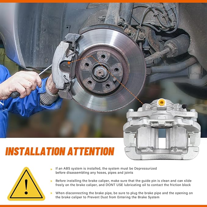18B4712 Rear Left Brake Caliper, ONLY Fit 1998-2005 for Chevrolet Blazer/ 1998-2004 S10, 1998-2005 for GMC Jimmy/ 1998-2004 Sonoma, 1998-2000 for Isuzu Hombre, 1998-2001 for Oldsmobile Bravada