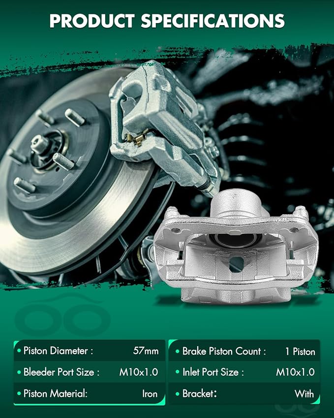 SCITOO 19B2663 Front Left Disc Brake Caliper Assembly w/Bracket For Honda For CR-V 2002-2004,For Honda For Element 2003-2011