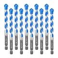 Carbide Drill Bit Set - Dry Drill Bit Set for Masonry, Concrete, Bricks, Wood, Plastic etc(10MM*10 Quick-fit Shank)