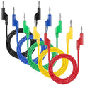 5pcs Banana to Banana Plug Test Lead Set, 4mm Stackable Banana Plug Test Lead for Multimeter, Flexible Electrical Test Wire 3.3ft/1m 1000V 15A