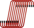 10 pcs Brake Caliper Hanger Hooks - with Rubber Tips for Automotive Work on Brake Axle and Suspesion Systems, Hardness Steel, Red Powder Coated Brake Caliper Hanger Hooks (10PC)