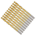 Drill Bit, 13/64" Cutting Diameter (5.159mm), 4241 HSS TiN Coated 118° Cutting Angle Versatile Jobber Bits - (Applications: for Drilling Plastic Wood Soft Thin Metal), 10-Pieces